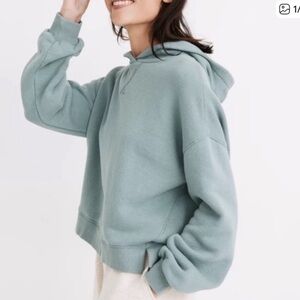 Madewell Airyterry Hoodie Muted Green Size L